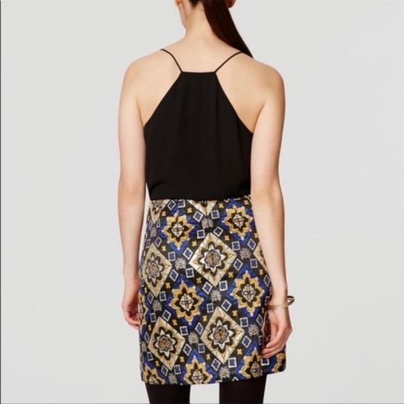 Loft Shimmer Metallic Brocade Mini Skirt Sz 12 NWT - Picture 3 of 7